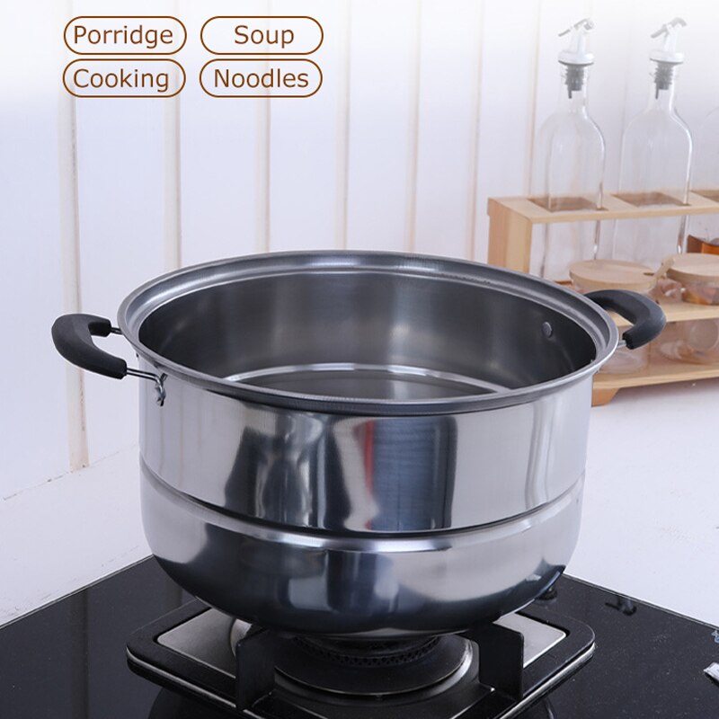Stainless Steel Three layer Thick Steamer pot Soup Steam Pot Universal Cooking Pots for Induction Cooker Gas Stove Steam pot
