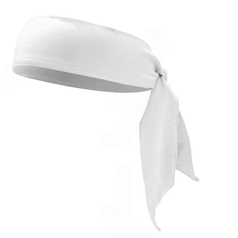 1Pc Sport de plein air bandeau cheveux Tennis en cours d'exécution bandeau unisexe bandeau anti-transpirant bande entraînement bandana de cyclisme: white