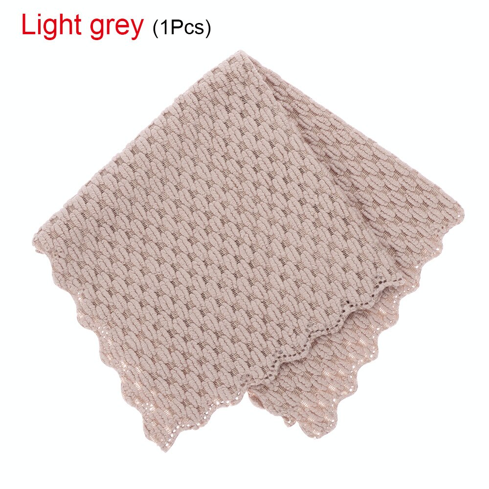 1PC Anti-grease Dish Cloth Bamboo Fiber Washing Towel Scouring Pad Kitchen Household Supplies Cleaning Rags Tools 4 Styles: Style 2-Light grey