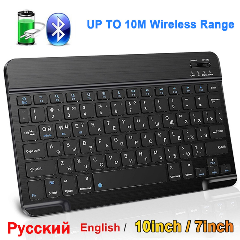 Miniteclado portátil inalámbrico recargable por Bluetooth Para iPhone, tableta, kit de juegos, PC, ratón, Android, Windows