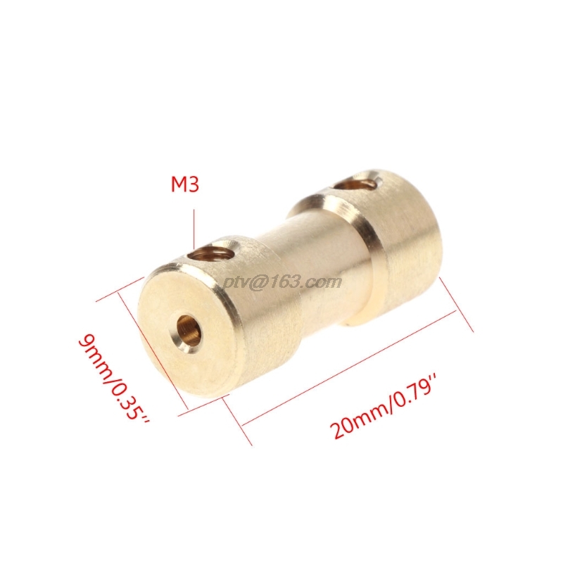 Acoplador del eje de cobre del Motor, adaptador de la manga del conector, 2-5mm,