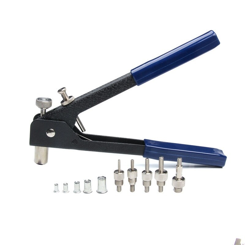 Blind Hand Klinknagel Noten Schroefdraad Insert Rivet Tool Klinkhamer Gun met Nutsert Klinken Huishoudelijke Reparatie Tools Set 86Pcs M3-M8