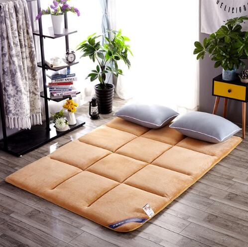 Colchón plegable, manta de cama de dormir, antideslizante, almohadilla de protección para Hotel, Franela suave de verano, cojín de suelo de Material grande, Tatami: 2 / 100x200cm