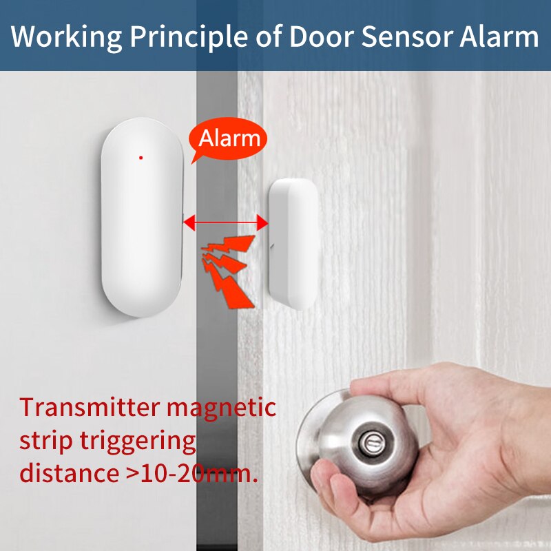 Tuya-sensor de porta inteligente, wi-fi, detecta se a porta está aberta ou fechada, sensor de janela wi-fi, funciona com alexa e google home