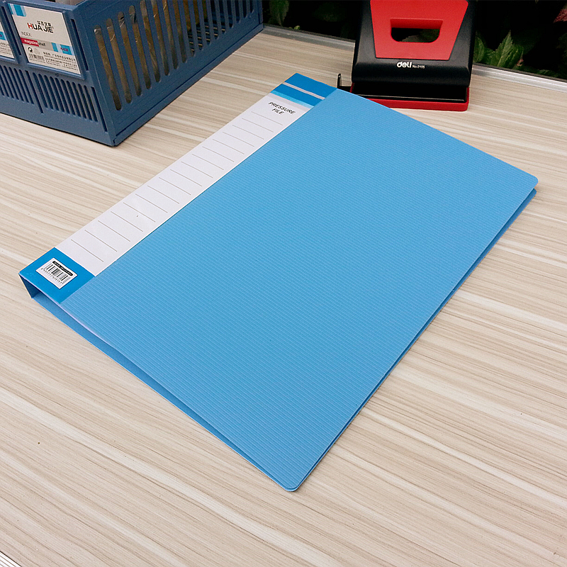 Plastmappe med to huller skrivebords-opbevaringshåndtag bue fil kontor & skole papirvarer