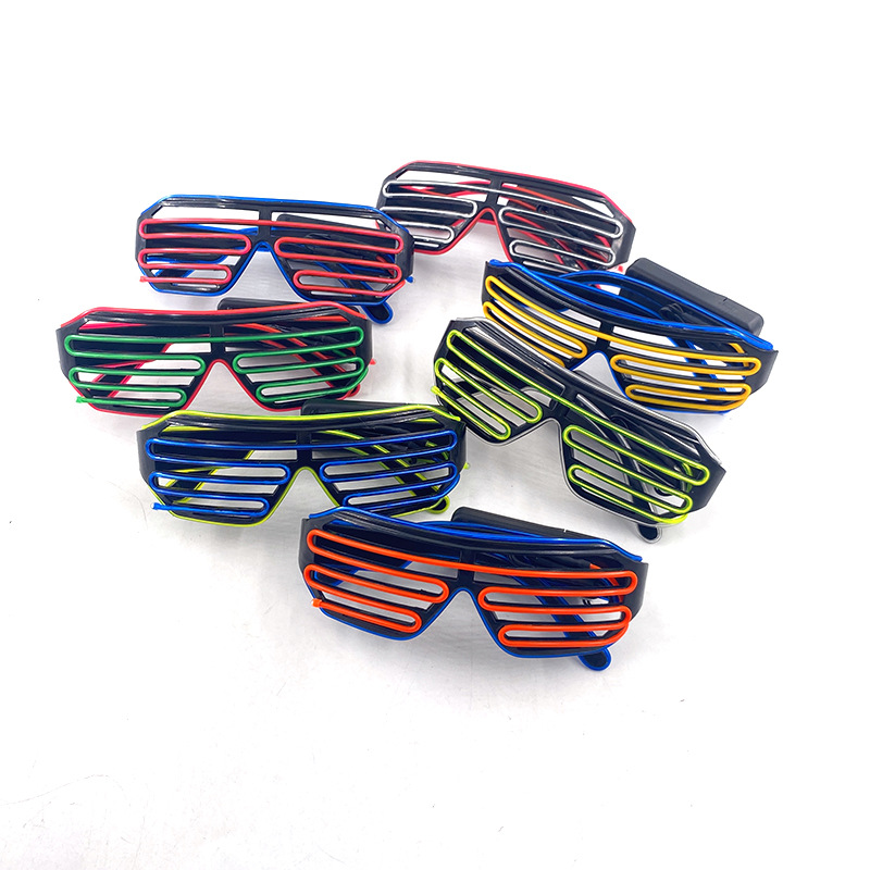 Future Punk Cyber LED lunettes lumineuses néon lueur dans le noir lunettes pour Club Bar fête Disco danse scène atmosphère accessoires