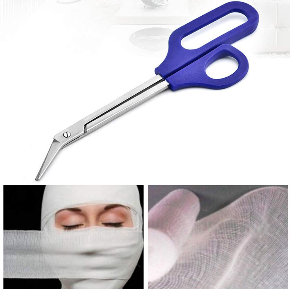 Toenail Scissor Clippers Long Handle Toenail Scissors Stainless Steel Bandage Gauze Scissors Thick Nails Easy Reach Nail Art