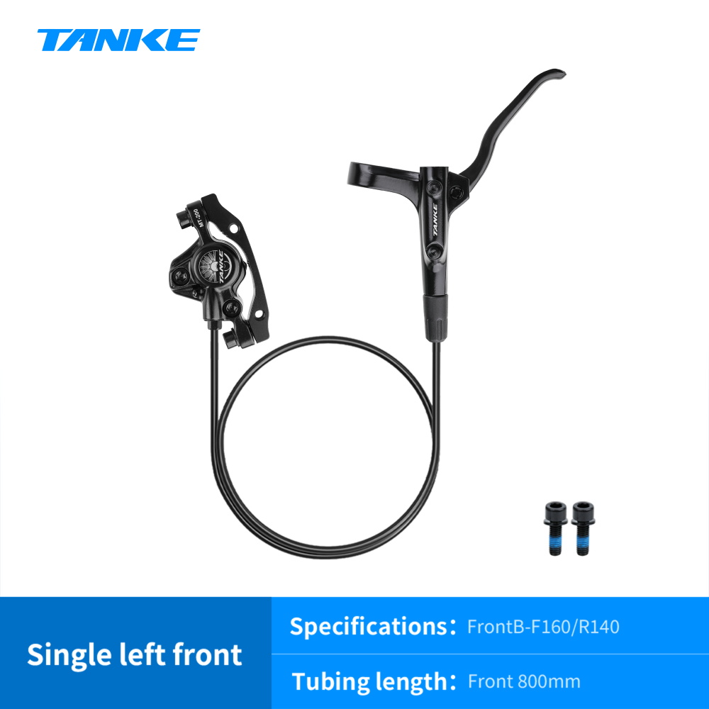 TANKE MT200 bicicleta freno de disco hidráulico MTB freno BL BR 800/1600mm freno de bicicleta 2 pistones 3 dedos palanca de acero piezas de bicicleta actualización: Transparente