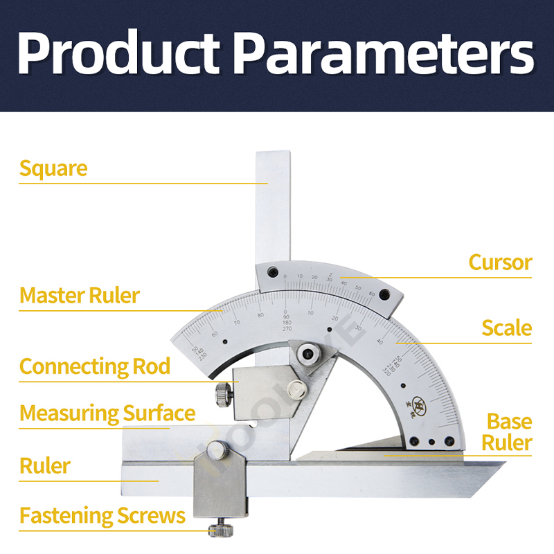320° Universal Angle Ruler Bevel Protractor Angle Measuring Instrument Carbon Steel Angle Ruler Woodworking Find Angle Tools