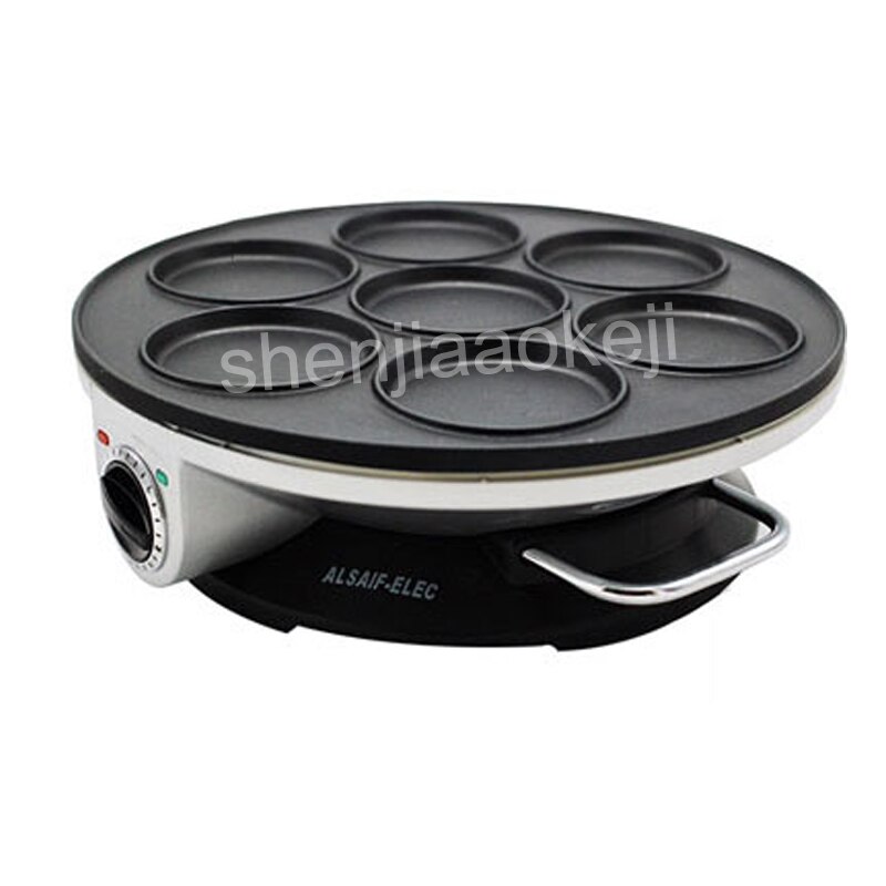 Máquina antiadherente para hacer crepes en casa, sartén eléctrica multifunción para hornear tortitas, máquina de desayuno de 7 agujeros, 1 ud.
