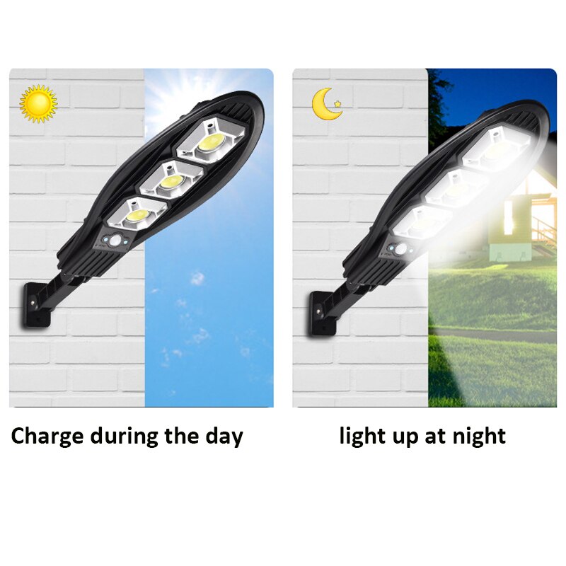 Powerful Led Solar Light Motion Sensing Remote Control Outdoor Waterproof Lighting Garden Wall Street Adjustable Solar Lamp