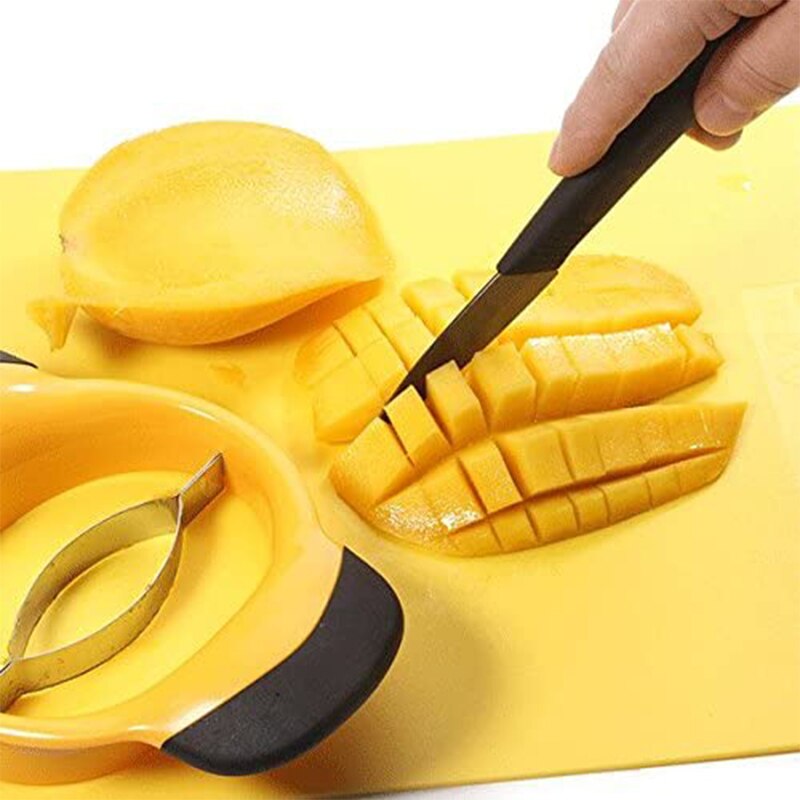 Mango Slicer Peeler Stainless Steel Mango Blade Cutter Splitter Pit Remover Non Slip Handles Extra Large Mango Cutter Divider