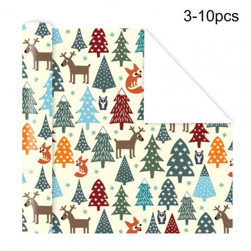 Portable 10Pcs Good Xmas Themed Candy Wrapping Paper 7 Styles Wrapping Paper Eco-friendly for Dorm: 3