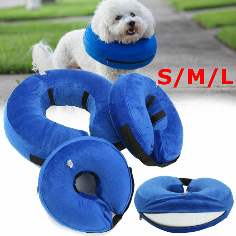 Anti-Lick Supplies For Dogs Cats Pets Cloth Fabric Protective Inflatable Collar Pet Dog Recovery Collar After Surgery Anti-Bite
