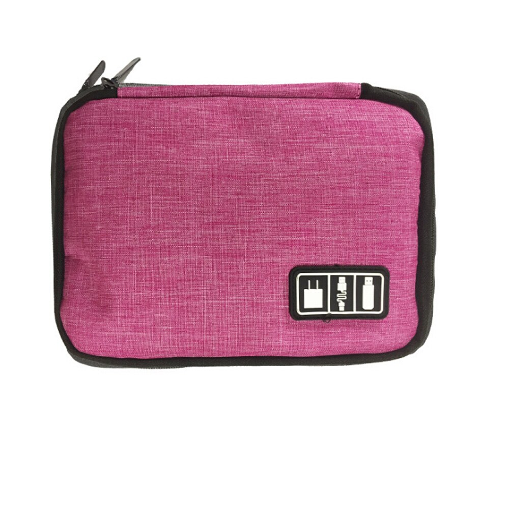 Multi-functional Digital Bag Electronic Storage Bag Kit Data Cable Cationic Fabric Digital Gadget Devices Divider Organizer