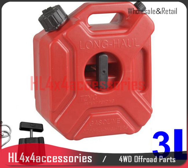3l kpl polttoainesäiliön vara jerry kannu bensakanisteri pidikkeellä moottoripyörän mönkijän öljysäiliöille muovinen kaasutankki 4 x 4 offroad