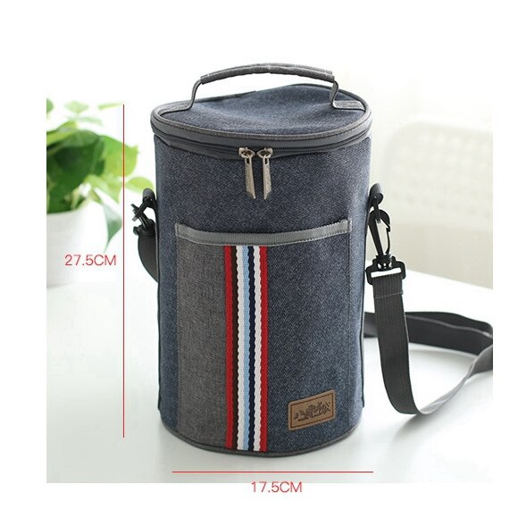 denim lunch bag thermal food insulated bag kids women or men casual cooler thermo picnic bag thermo lunch box: s