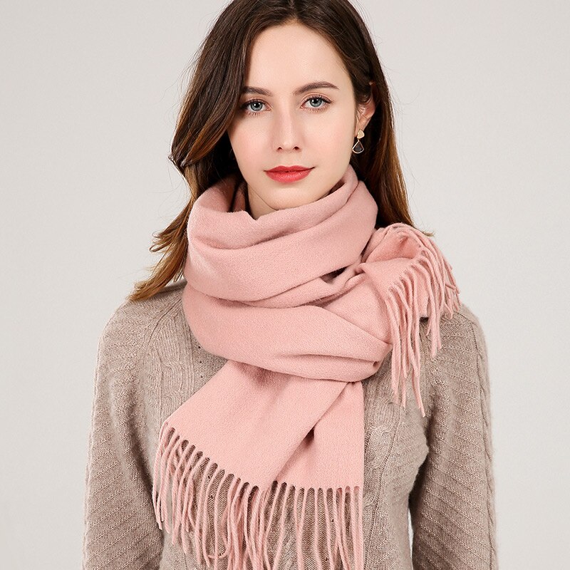 Écharpe Large En Laine Pour Femme Et Homme - Unie, Couleur Verte, Grande Taille, Hiver Chaud