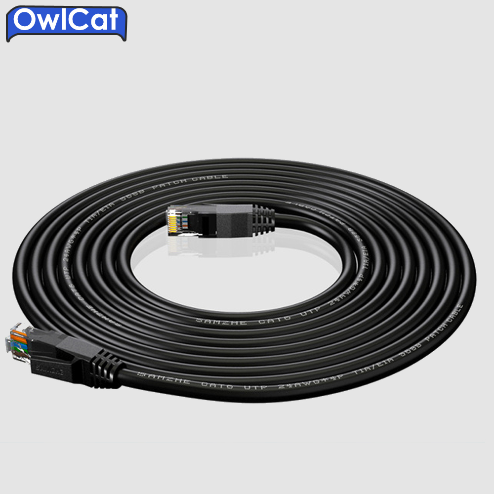 OwlCat 20-50 meter Ethernet Netwerk Kabel CAT6 UTP 24AWG * 4P Outdoor High-speed RJ45 Extension netwerk Kabel Camera lijn