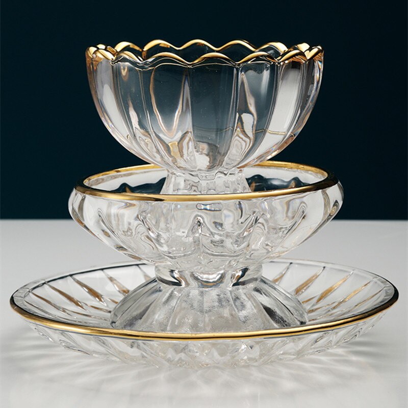 Glass ice cream cup dessert smoothie milkshake ice cream cup saucer ice cream glass bowl