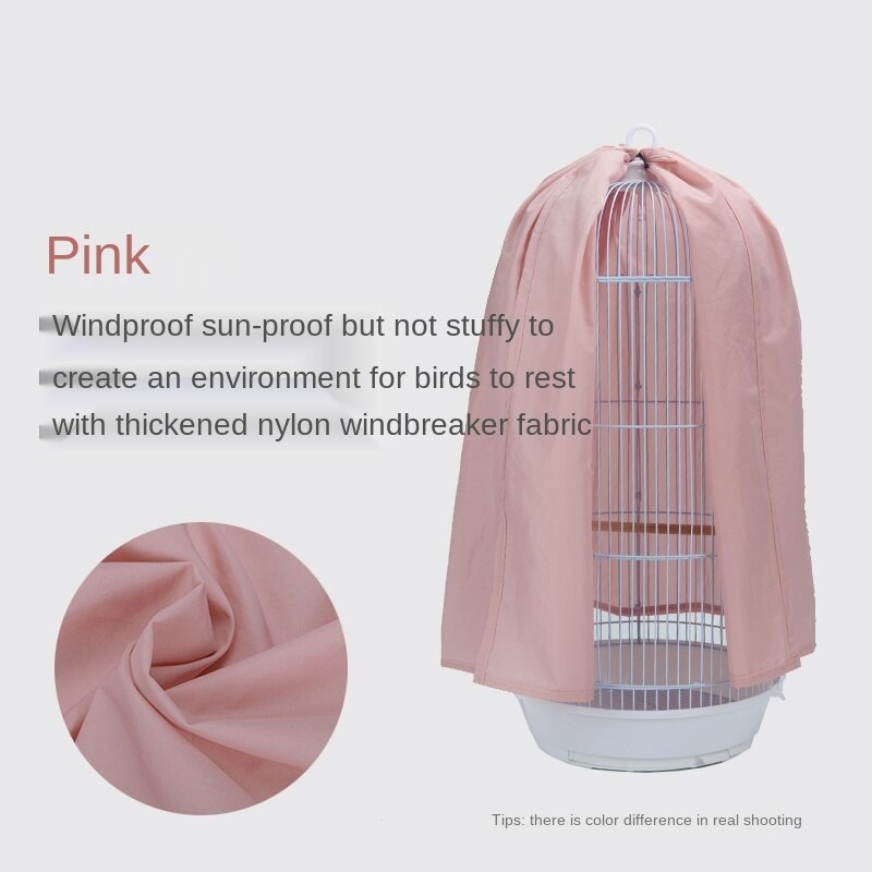 Nylon Winddicht Stofdicht Vogelkooi Cover Solid Ronde Myna Vogelkooi Cover Blackout Zonnebrandcrème Regendicht Doek Shading Cover ZA286
