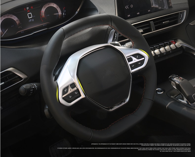 Til peugeot 508 allure sw gt abs kulfiber bilrat dekorationsdæksel trim biltilbehør styling 1 stk