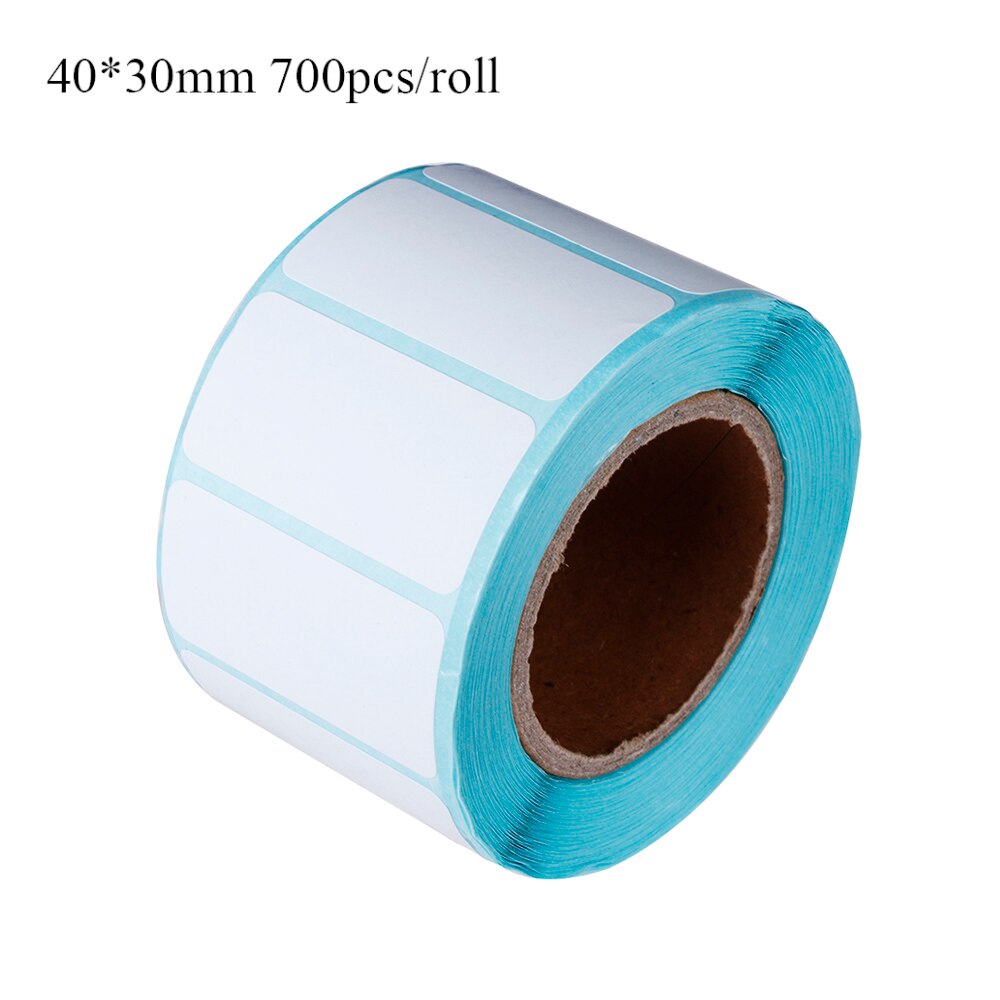 700Pcs/Roll Thermische Sticker Adhesive Papier Blanco Tag Waterdicht Pakket Label Supermarkt Prijs Print Levert Briefpapier Sticke: 40x30mm