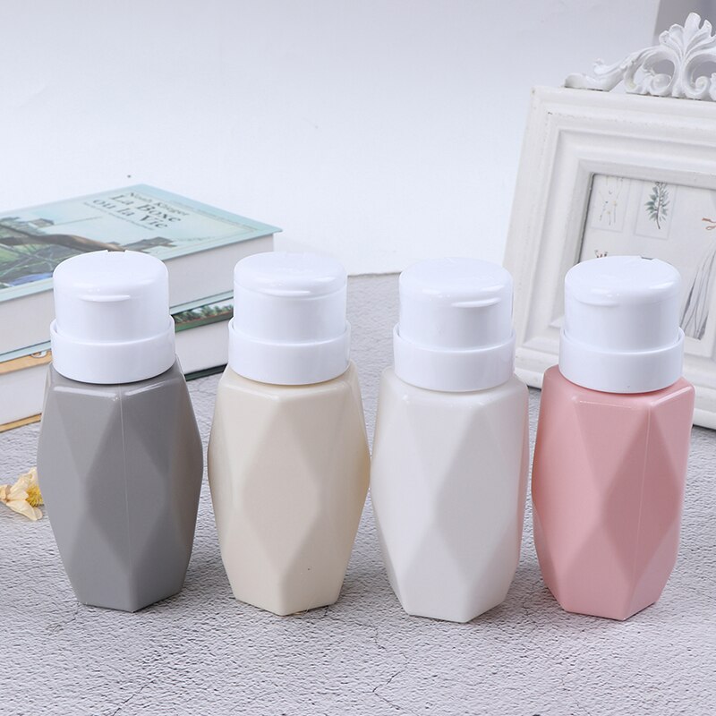 200ML Liquid Press Nail Polish Remover Pump Dispenser Empty Bottle For Nail