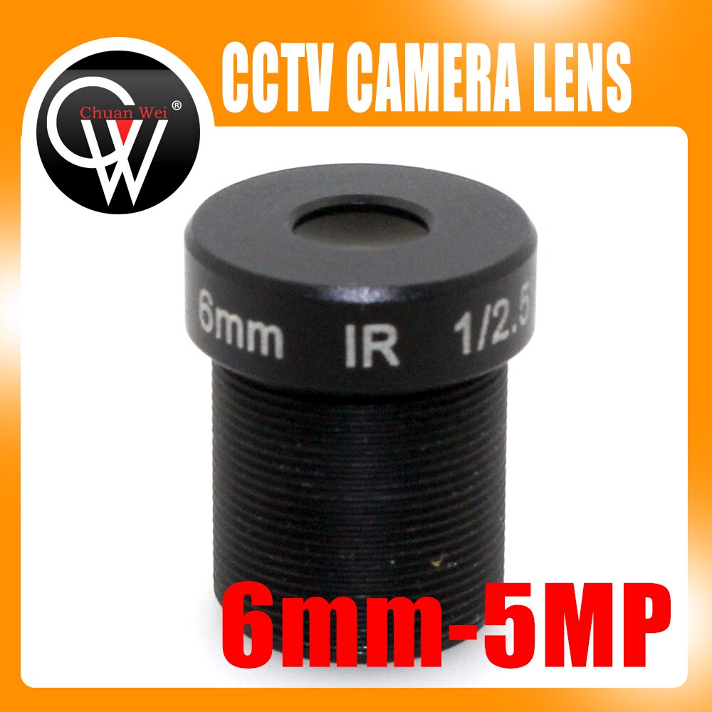 5MP IR 6mm lens Fixed Iris M12 MTV IR Board CCTV Lens for Security IP Camera