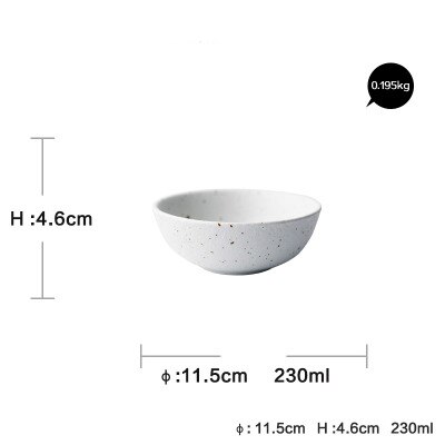 KINGLANG-plato de comida occidental de cerámica japonesa, plato de carne, tazón de arroz para el hogar, cuchara pequeña, plato de salsa, plato de Pasta y fideos, 1 ud.: bowl S