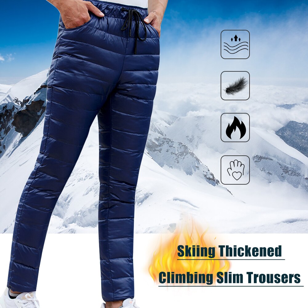Winter Outdoor Man sznurkiem długie spodnie jednokolorowe zagęścić wiatroszczelne utrzymać ciepłe Camping spodnie trekkingowe dla mężczyzn S-5XL