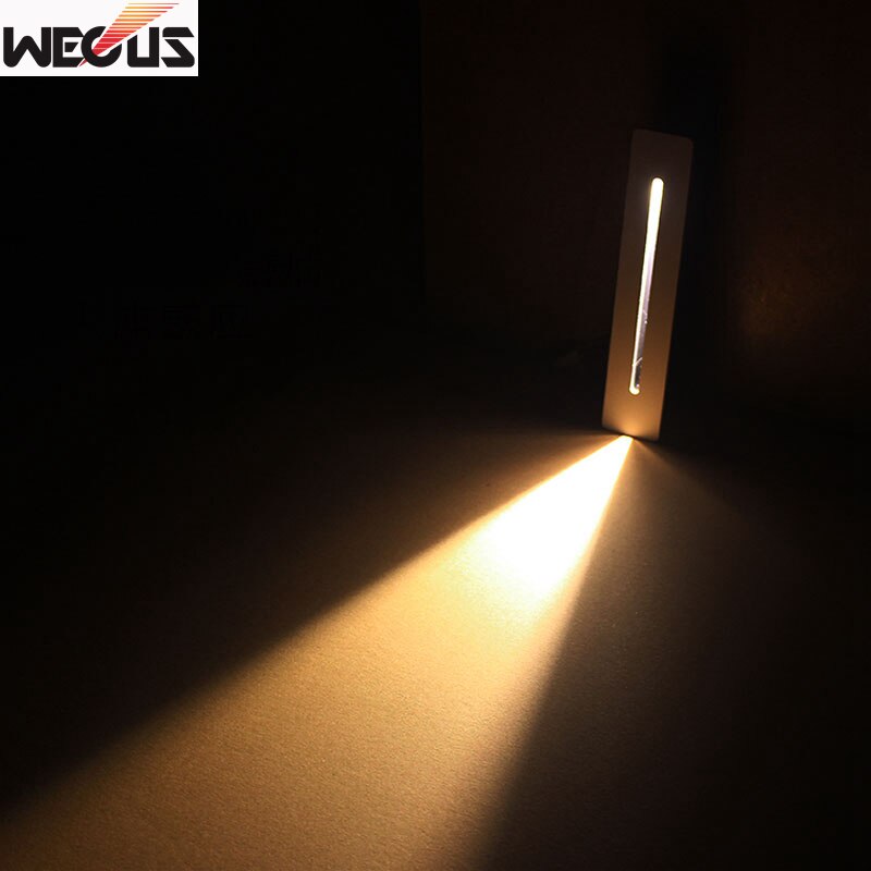 (WECUS) Strip-shaped downlight footlight, embedded rectangular led corridor stair light, kicking light
