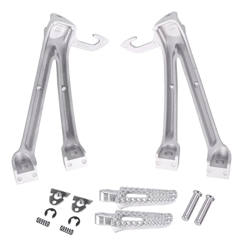 Motorfiets Achter Passenger Footrest Voetsteunen Voor Suzuki Gsxr GSX-R 600 750 2006-2007 K6 K7: Silver