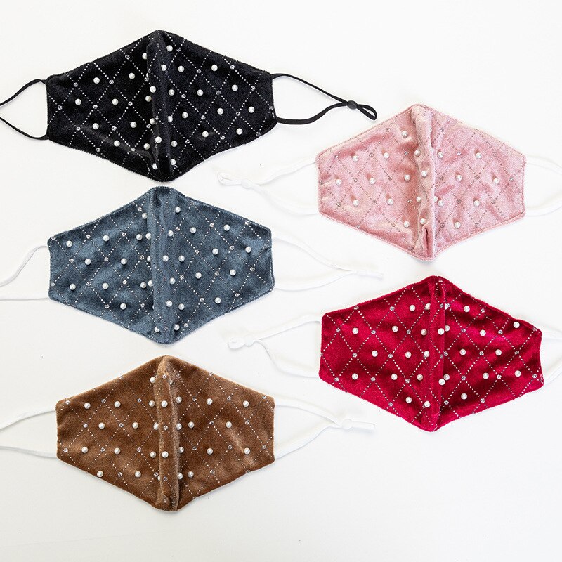 Masque élastique avec strass, décoration pour le visage, bijoux, à la , en cristal scintillant, de fête, Bandana,