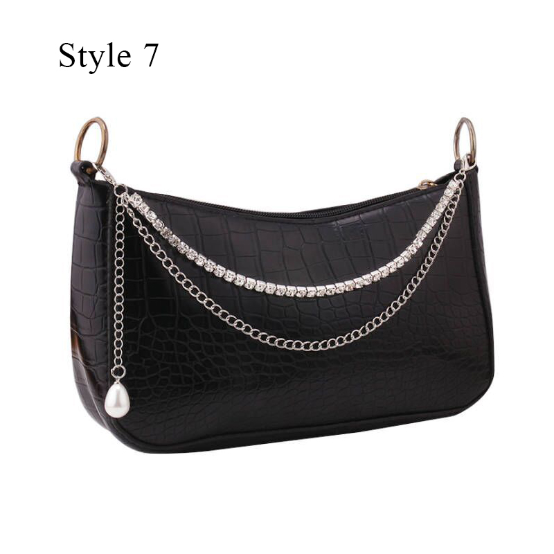Cadena de Metal multicapa para bolso, asas DIY, mariposa, corazón, estrella, colgante, cadena de bolso de hombro, accesorios de bolsa de repuesto, cadena de perlas
