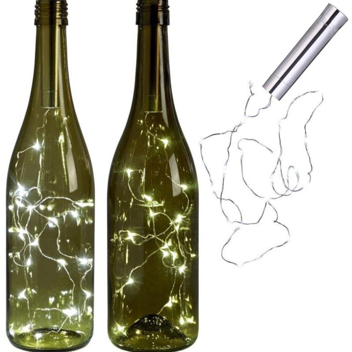 3.3ft/10 led wijnfles kurk licht diy fles licht tafeldecoratie koperdraad lichtsnoer kerst bruiloft feest warm wit