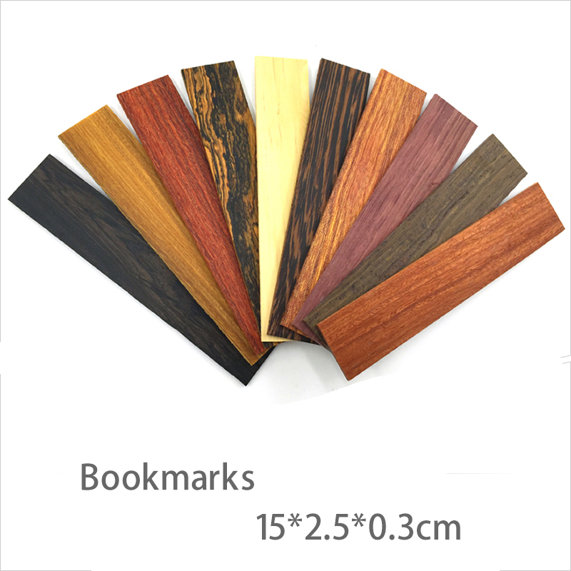 1 Stks/set Redwood 15*2.5*0.3Cm Bookmark Dunne Slice Scaleboard Carving Hout Diy Materiaal Snakewood Afrikaanse Zwarte hout Ebbenhout