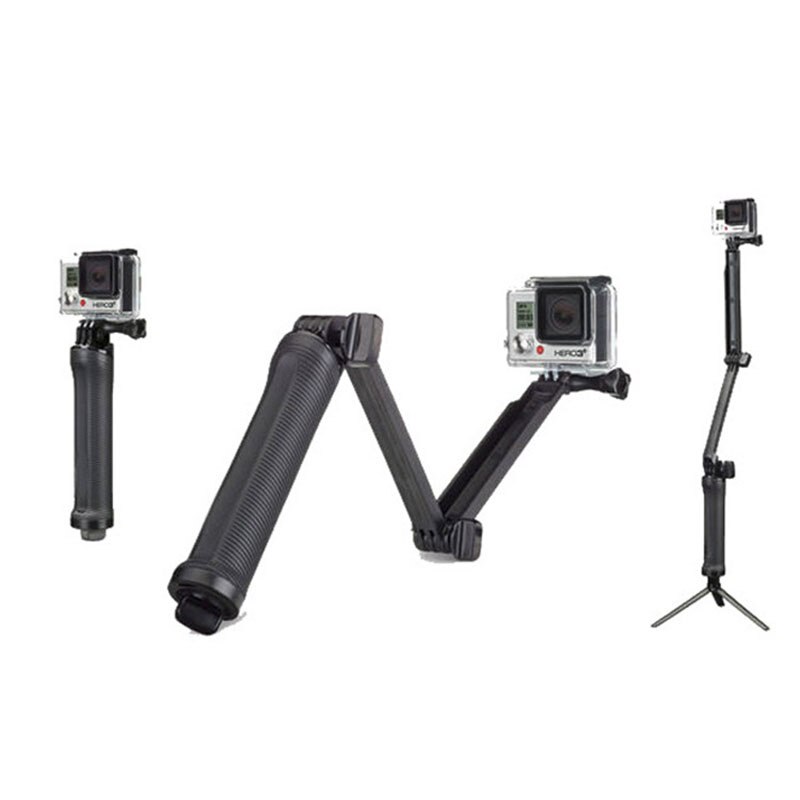 3 Manier Grip Opvouwbare Waterdichte Monopod Selfie Stick Voor Gopro Hero 9 8 7 5 6 4 3 Sj Xiaomi yi Action Camera Statief Accessoires