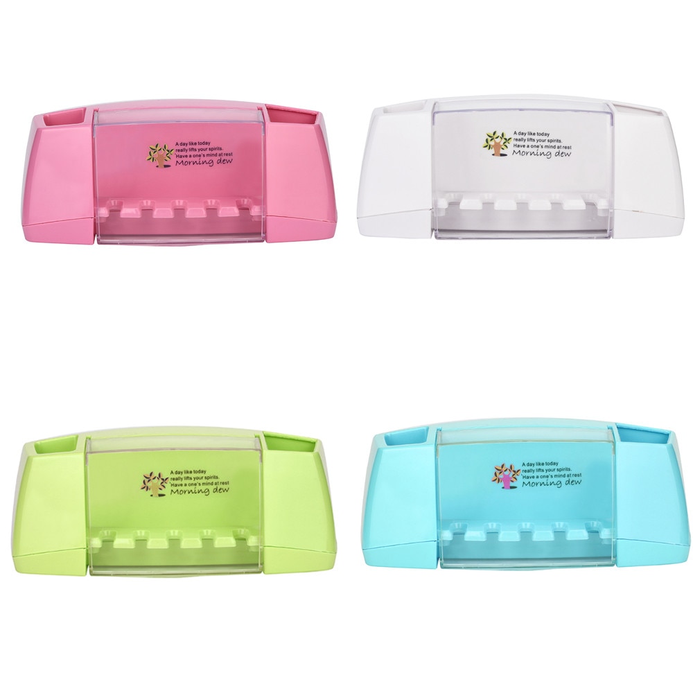 Roikkuva kylpyhuoneen keittiövälinelaatikko hammasharjan säilytysteline seinäkiinnitys hammasharjateline harjan imukuppi säilytys koti