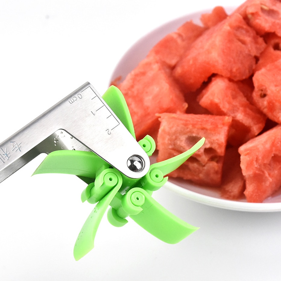Watermelon Cutter Windmill Shape Slicer Cutter for Watermelon Stainless Steel Power Saver Fruit Cutters