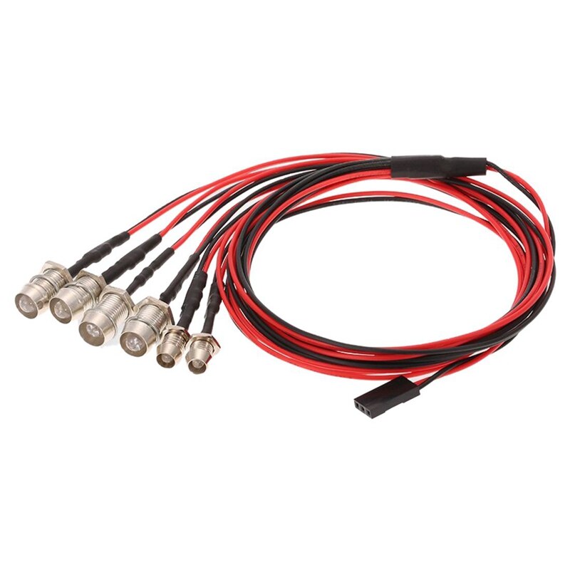 6 LED Licht Bausatz 2 Weiß 2 verrotten 2 Blau für 1/10 1/8 Traxxas HSP SCX10 D90 HPI RC Auto