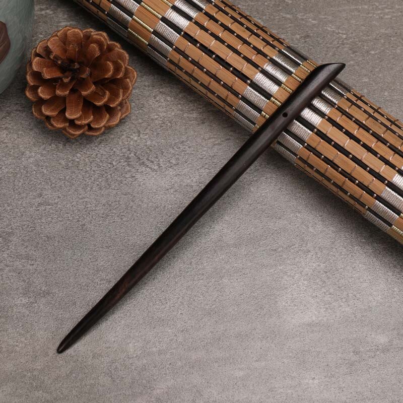 Horquilla china antigua tallada a mano de sándalo negro para mujer, vestido Hanfu, horquillas de madera para el pelo, joyería de peinado en espiral para Cosplay: Style 4