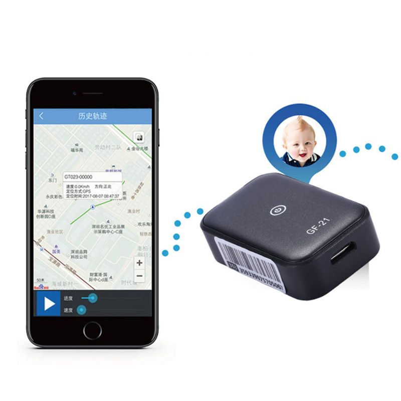 Gf21 mini gps realtid bil tracker anti-mistet enhed stemmestyring optagelse locator mikrofon wifi + lbs + gps positioneringsenhed