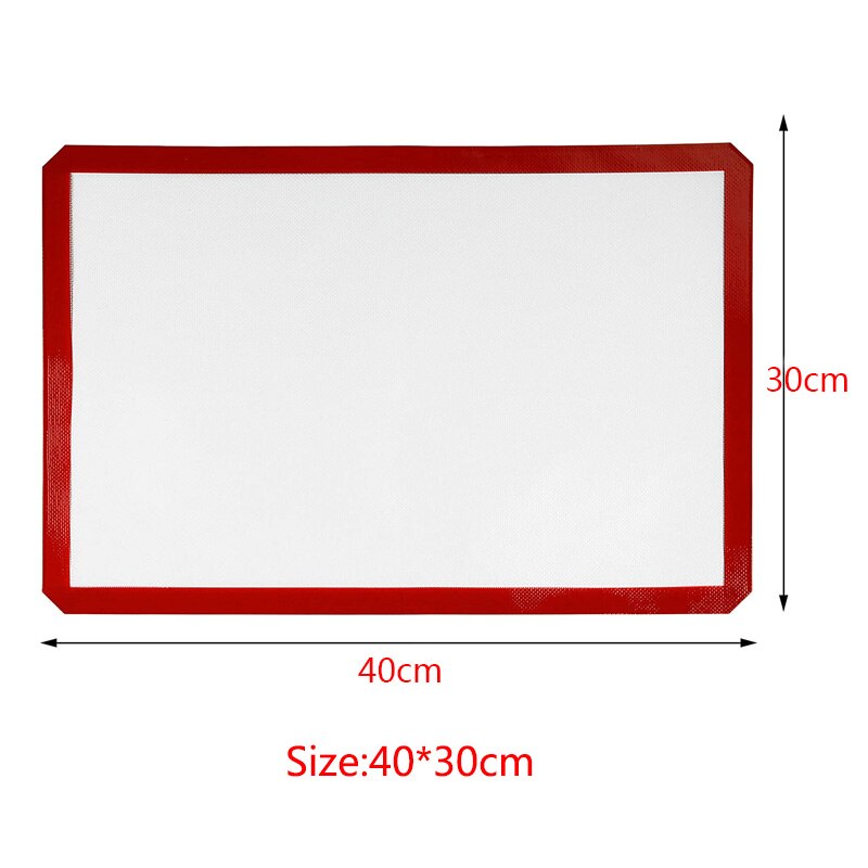 Macaron Non-Stick Silicone Baking Mat Cookie Pad Rolling Dough Mat Baking Gadget Cake Bakeware Pastry Tools for Kitchen Mat: 40x30cm