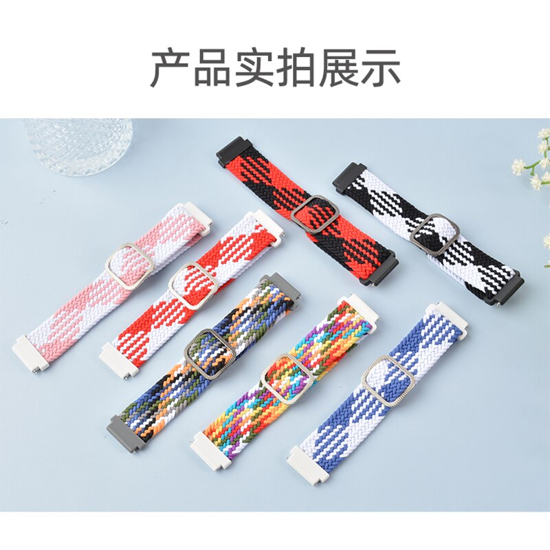 Boucle Solo tressée pour Huami Amazfit GTS 2 2e 2, Mini bracelet de ceinture élastique en Nylon réglable pour Amazfit Bip Lite 1S U pro