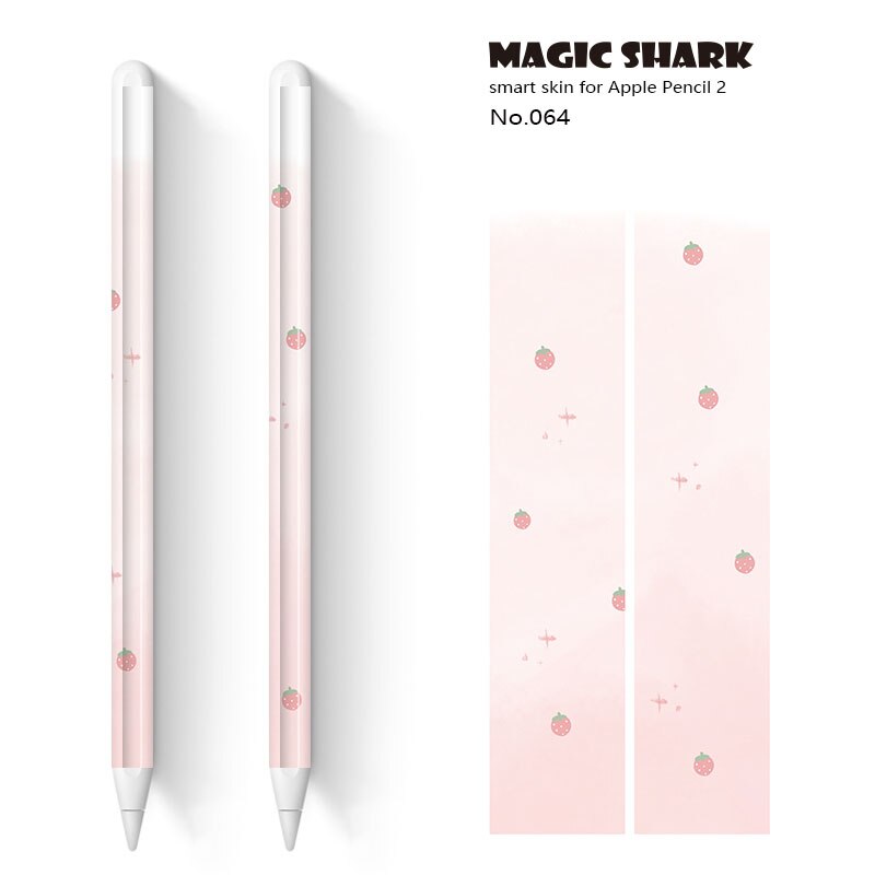 Magic Shark Cute Cartoon Rabbit Bear Ultra Thin 3M PVC Film Case Skin Tape Sticker for Apple Pencil 2 Stylus: 064