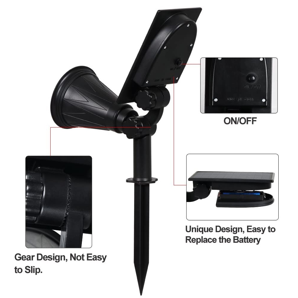 T-SUN Green LED Solar Lights Solar Spotlight For Garden Decor Solar Outdoor Light Waterproof Solar Power Light Solar Wall Light