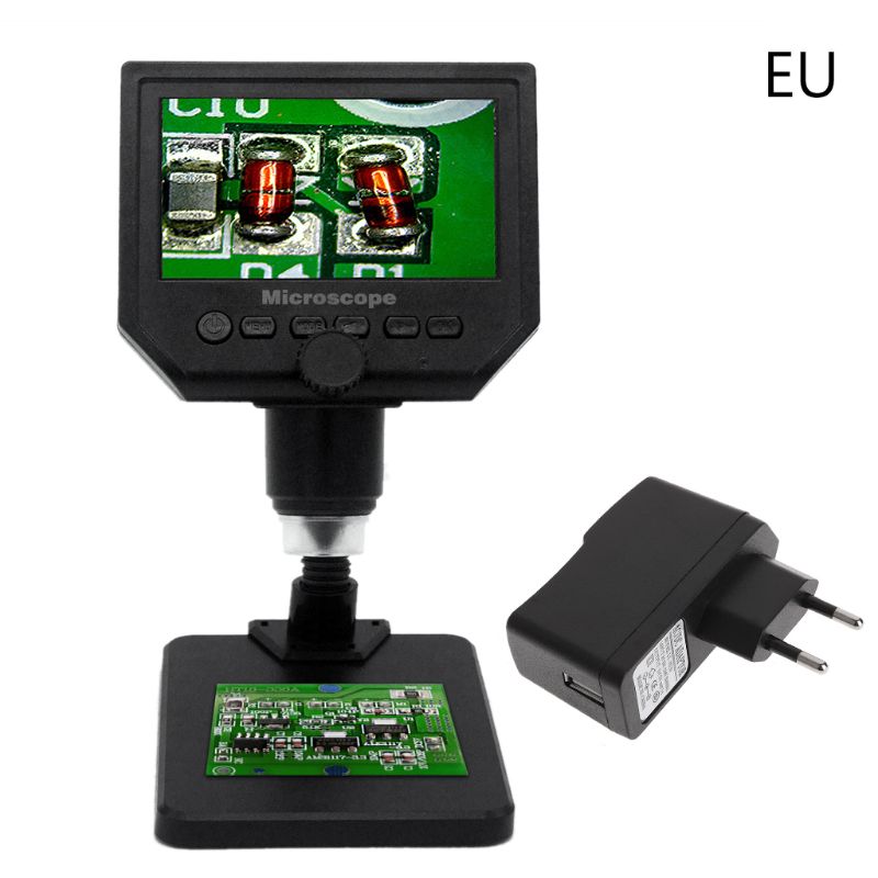 G600+ Upgrade HD 3.6MP Digital Microscope 4.3" LCD Microscopes Magnifier Camera: EU PLUG
