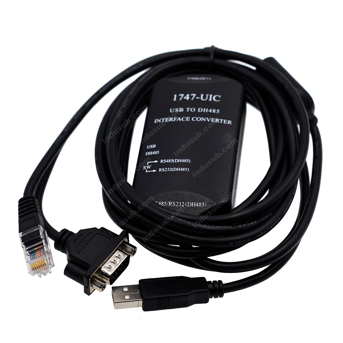 InduSub OEM 1747-UIC 1747 UIC 1747UIC USB/DH485 Interface Converter Programming Cable for A-B SLC5/01/02/03/05 PLC