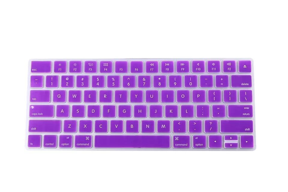 For APPLE Magic Keyboard 2 Wireless Rechargeable US version Latest Model) Silicone Desktop PC Magic Keyboard Cover Skin: Purple